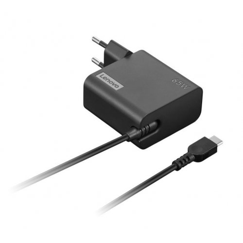 Адаптер живлення Lenovo 65W USB Type-C Wall Adaptor-EU Pin (4X21L54610) Black купити в Україні: Київ, Львів, Хмельницький, Тернопіль, Івано-Франківськ | Низька ціна, відгуки, характеристики від TELEMART фото