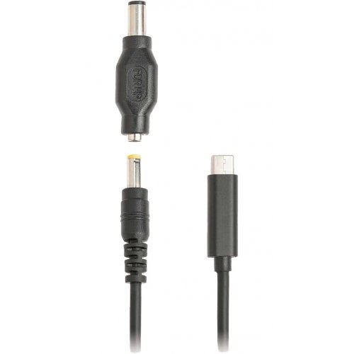 Кабель питания Tucano Universal USB Type-C to DC 65W 1.5m (MA-CACDC-BK) Black купить в Украине: Киев, Днепр, Харьков, Одесса  | Низкая цена, отзывы, характеристики от TELEMART фото