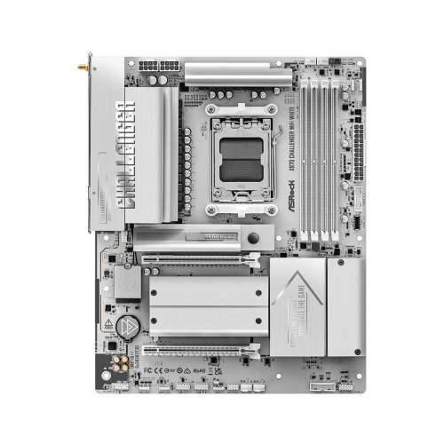 Материнская плата AsRock X870 Challenger WiFi White (sAM5, AMD X870) купить в Украине: Киев, Днепр, Харьков, Одесса  | Проверка совместимости, низкая цена, отзывы, характеристики от TELEMART фото