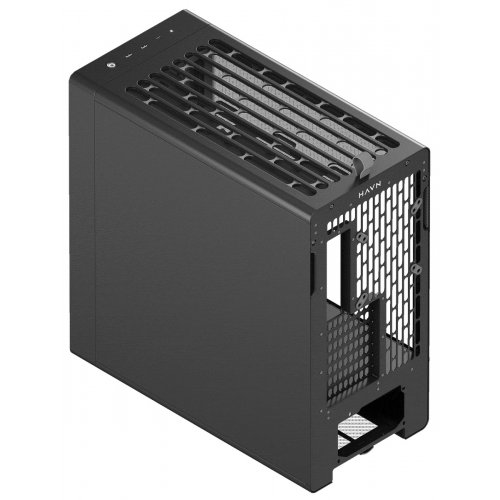 Корпус HAVN BF 360 Tempered Glass без БЖ (HVN-CA-BF360-02) Black купити в Україні: Київ, Львів, Хмельницький, Тернопіль, Івано-Франківськ | Перевірка сумісності, низька ціна, відгуки, характеристики від TELEMART фото