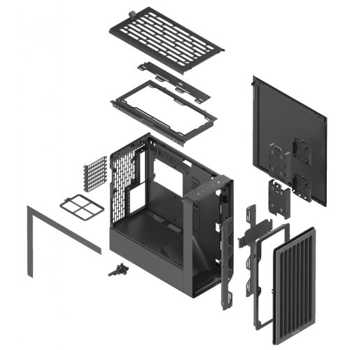 Корпус HAVN BF 360 Tempered Glass без БЖ (HVN-CA-BF360-02) Black купити в Україні: Київ, Львів, Хмельницький, Тернопіль, Івано-Франківськ | Перевірка сумісності, низька ціна, відгуки, характеристики від TELEMART фото