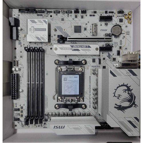 Уценка материнская плата MSI B850M GAMING PLUS WIFI6E (sAM5, AMD B850) (Следы использования, 883976) купить в Украине: Киев, Днепр, Харьков, Одесса  | Проверка совместимости, низкая цена, отзывы, характеристики от TELEMART фото