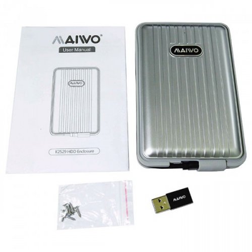 Купити Maiwo Case 2.5" USB 3.1/Type-C (K2529G1) Silver - ціна в Києві, Львові, Вінниці, Хмельницькому, Франківську, Україні | інтернет-магазин TELEMART.UA фото