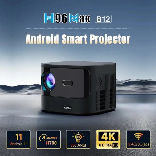 Проектор H96 MAX B12 (H96 MAX_B12) купить в Украине: Киев, Днепр, Харьков, Одесса  | Низкая цена, отзывы, характеристики от TELEMART фото