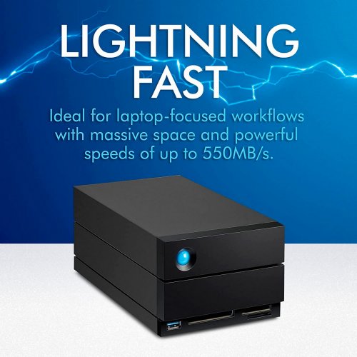 Внешний HDD LaCie 2big Dock 40TB Thunderbolt 3 (STLG40000400) Black купить в Украине: Киев, Днепр, Харьков, Одесса  | Низкая цена, отзывы, характеристики от TELEMART фото