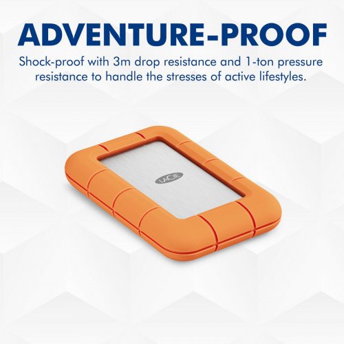 SSD-диск LaCie Rugged 1TB USB (STND1000400) купить в Украине: Киев, Днепр, Харьков, Одесса  | Проверка совместимости, низкая цена, отзывы, характеристики от TELEMART фото