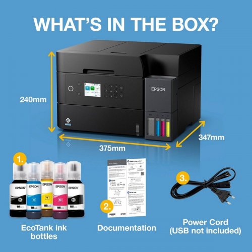 МФУ Epson EcoTank L6370 Wi-Fi (C11CL43405) купить в Украине: Киев, Днепр, Харьков, Одесса  | Низкая цена, отзывы, характеристики от TELEMART фото