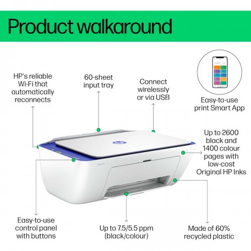 БФП HP DeskJet Ink Advantage Ultra 4927 Wi-Fi (6W7G3B) купити в Україні: Київ, Львів, Хмельницький, Тернопіль, Івано-Франківськ | Низька ціна, відгуки, характеристики від TELEMART фото