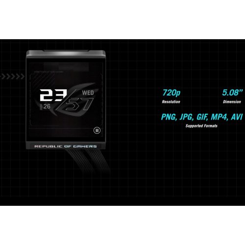 Готовая СВО Asus ROG Strix LC IV 360 ARGB LCD (90RC01M1-B0EAY0) Black купить в Украине: Киев, Днепр, Харьков, Одесса  | Проверка совместимости, низкая цена, отзывы, характеристики от TELEMART фото