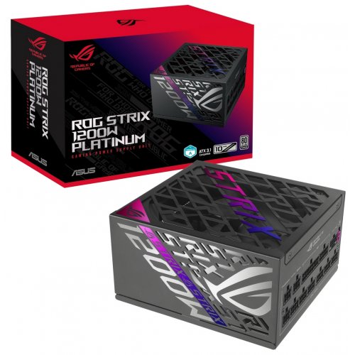 Блок питания Asus ROG Strix 1200W Platinum (90YE00W6-B0NA00) Black купить в Украине: Киев, Днепр, Харьков, Одесса  | Проверка совместимости, низкая цена, отзывы, характеристики от TELEMART фото