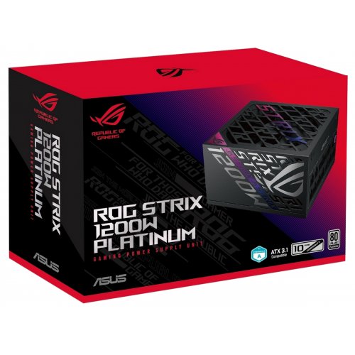 Блок питания Asus ROG Strix 1200W Platinum (90YE00W6-B0NA00) Black купить в Украине: Киев, Днепр, Харьков, Одесса  | Проверка совместимости, низкая цена, отзывы, характеристики от TELEMART фото