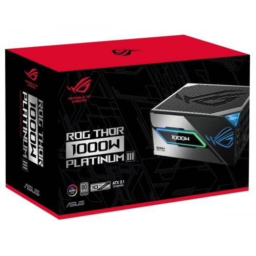 Блок питания Asus ROG Thor 1000W Platinum III (90YE00V8-B0NA00) Black купить в Украине: Киев, Днепр, Харьков, Одесса  | Проверка совместимости, низкая цена, отзывы, характеристики от TELEMART фото