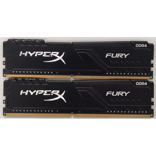 Озу HyperX DDR4 16GB (2x8GB) 2666Mhz Fury Black (HX426C16FB3K2/16) (Восстановлено продавцом, 884311) купить в Украине: Киев, Днепр, Харьков, Одесса  | Проверка совместимости, низкая цена, отзывы, характеристики от TELEMART фото
