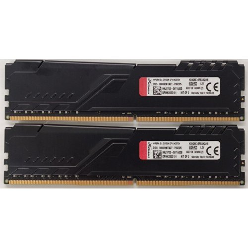 Озу HyperX DDR4 16GB (2x8GB) 2666Mhz Fury Black (HX426C16FB3K2/16) (Восстановлено продавцом, 884311) купить в Украине: Киев, Днепр, Харьков, Одесса  | Проверка совместимости, низкая цена, отзывы, характеристики от TELEMART фото