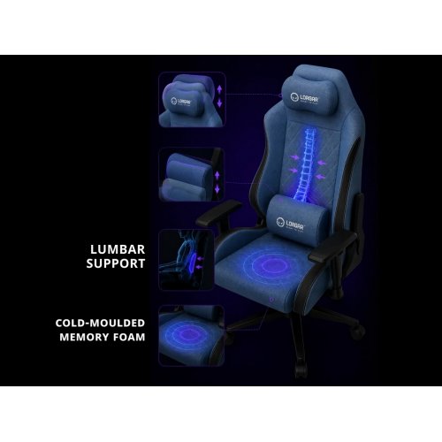 Игровое кресло Lorgar CHA41 (LRG-CHA41-BL) Blue купить в Украине: Киев, Днепр, Харьков, Одесса  | Низкая цена, отзывы, характеристики от TELEMART фото