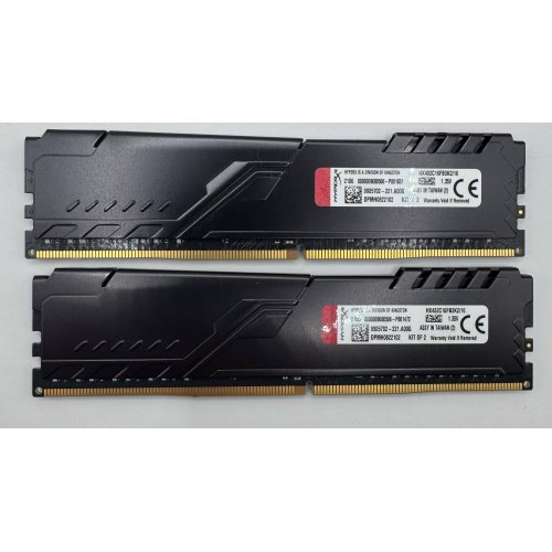 Озу HyperX DDR4 16GB (2x8GB) 3200Mhz Fury Black (HX432C16FB3K2/16) (Восстановлено продавцом, 884387) купить в Украине: Киев, Днепр, Харьков, Одесса  | Проверка совместимости, низкая цена, отзывы, характеристики от TELEMART фото