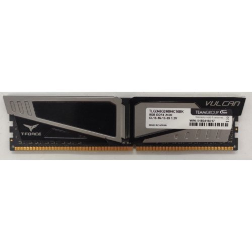 Озу Team DDR4 8GB 2400Mhz T-Force Vulcan Gray (TLGD48G2400HC1601) (Восстановлено продавцом, 884388) купить в Украине: Киев, Днепр, Харьков, Одесса  | Проверка совместимости, низкая цена, отзывы, характеристики от TELEMART фото