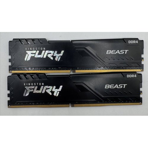 Озу Kingston DDR4 16GB (2x8GB) 3733Mhz FURY Beast Black (KF437C19BBK2/16) (Восстановлено продавцом, 884398) купить в Украине: Киев, Днепр, Харьков, Одесса  | Проверка совместимости, низкая цена, отзывы, характеристики от TELEMART фото