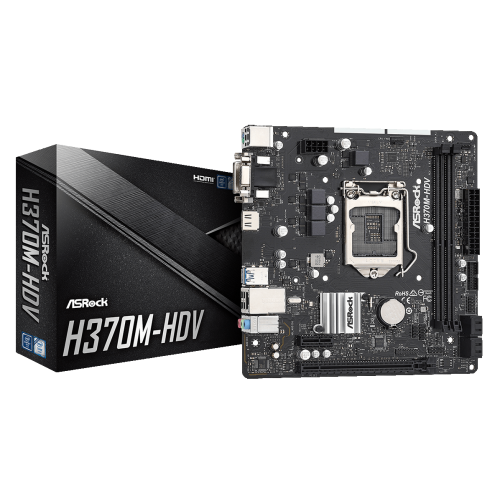 Материнська плата AsRock H370M-HDV (s1151-V2, Intel H370) (Відновлено продавцем, 884399) купити в Україні: Київ, Львів, Хмельницький, Тернопіль, Івано-Франківськ | Перевірка сумісності, низька ціна, відгуки, характеристики від TELEMART фото