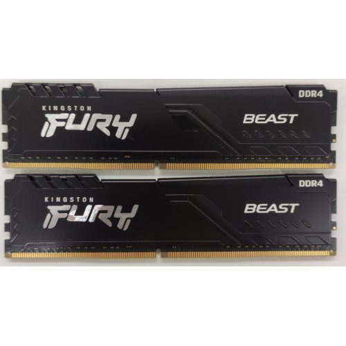 Озу Kingston DDR4 16GB (2x8GB) 3600Mhz FURY Beast Black (KF436C17BBK2/16) (Восстановлено продавцом, 884400) купить в Украине: Киев, Днепр, Харьков, Одесса  | Проверка совместимости, низкая цена, отзывы, характеристики от TELEMART фото