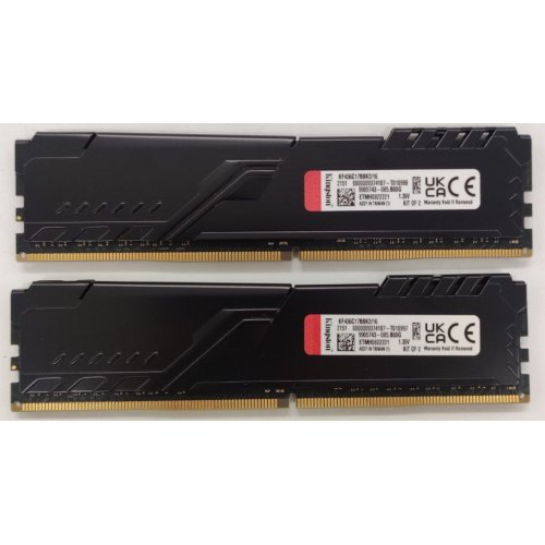 Озу Kingston DDR4 16GB (2x8GB) 3600Mhz FURY Beast Black (KF436C17BBK2/16) (Восстановлено продавцом, 884400) купить в Украине: Киев, Днепр, Харьков, Одесса  | Проверка совместимости, низкая цена, отзывы, характеристики от TELEMART фото