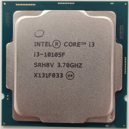 Процессор Intel Core i3-10105F 3.7(4.4)GHz 6MB s1200 Tray (CM8070104291323) (Восстановлено продавцом, 884404) купить в Украине: Киев, Днепр, Харьков, Одесса  | Проверка совместимости, низкая цена, отзывы, характеристики от TELEMART фото