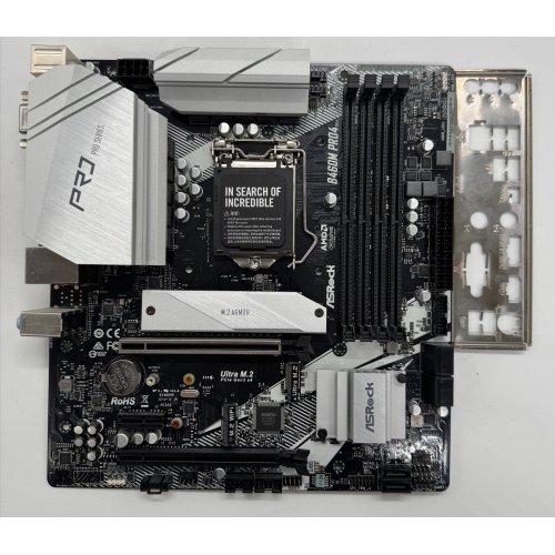 Материнська плата AsRock B460M Pro4 (s1200, Intel B460) (Відновлено продавцем, 884690) купити в Україні: Київ, Львів, Хмельницький, Тернопіль, Івано-Франківськ | Перевірка сумісності, низька ціна, відгуки, характеристики від TELEMART фото