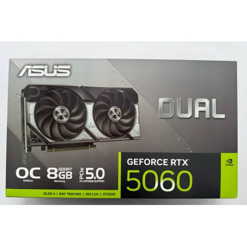 Відеокарта Asus Dual GeForce RTX 5060 OC 8192MB (DUAL-RTX5060-O8G) (Відновлено продавцем, 884721) купити в Україні: Київ, Львів, Хмельницький, Тернопіль, Івано-Франківськ | Перевірка сумісності, низька ціна, відгуки, характеристики від TELEMART фото
