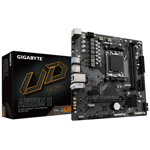 Материнська плата Gigabyte A620M H (sAM5, AMD A620) (Відновлено продавцем, 884771) купити в Україні: Київ, Львів, Хмельницький, Тернопіль, Івано-Франківськ | Перевірка сумісності, низька ціна, відгуки, характеристики від TELEMART фото