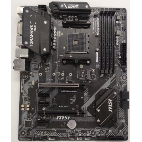 Материнская плата MSI B450 TOMAHAWK MAX (sAM4, AMD B450) (Восстановлено продавцом, 884783) купить в Украине: Киев, Днепр, Харьков, Одесса  | Проверка совместимости, низкая цена, отзывы, характеристики от TELEMART фото