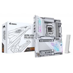 Уцінка материнська плата Gigabyte X870E AORUS PRO X3D ICE (sAM5, AMD X870E) (Розкрита упаковка, 884812)
