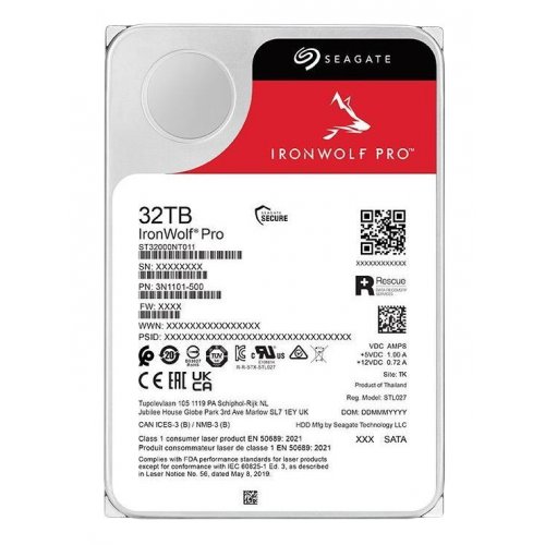 Жесткий диск Seagate IronWolf Pro 32TB 512MB 7200RPM 3.5" (ST32000NT000) купить в Украине: Киев, Днепр, Харьков, Одесса  | Проверка совместимости, низкая цена, отзывы, характеристики от TELEMART фото