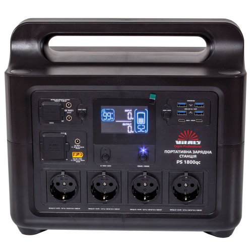 Зарядная станция Vitals Professional PS 1800qc 2100W 1536Wh (223638) купить в Украине: Киев, Днепр, Харьков, Одесса  | Низкая цена, отзывы, характеристики от TELEMART фото