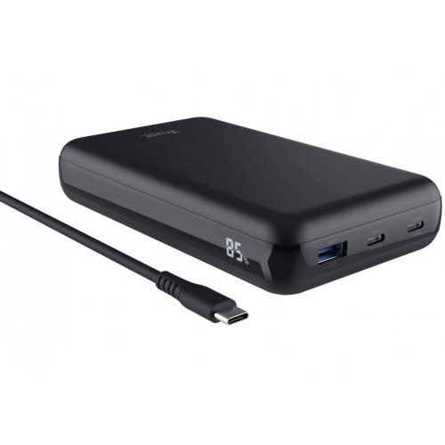 Powerbank Trust Laro 20000mAh 100W (25240) Black купить в Украине: Киев, Днепр, Харьков, Одесса  | Низкая цена, отзывы, характеристики от TELEMART фото