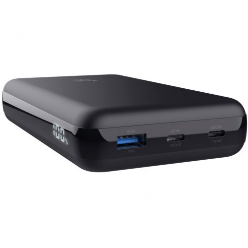Powerbank Trust Laro 20000mAh 100W (25240) Black купить в Украине: Киев, Днепр, Харьков, Одесса  | Низкая цена, отзывы, характеристики от TELEMART фото
