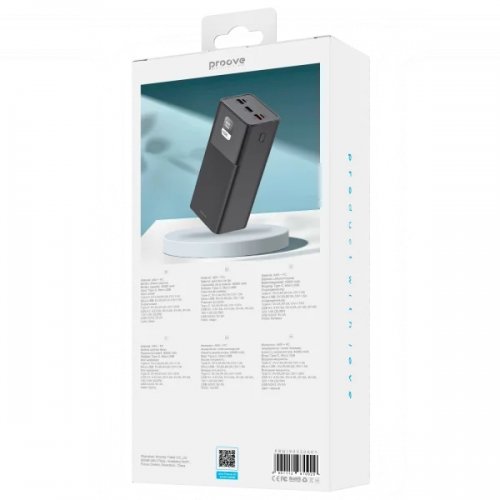 Powerbank Proove Giant Lite 40000mAh 22.5W (PBGI20312201) Black купить в Украине: Киев, Днепр, Харьков, Одесса  | Низкая цена, отзывы, характеристики от TELEMART фото