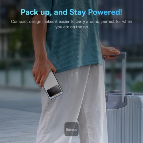 Powerbank Baseus Star Lord 10000mAh 22.5W (PPXJ100002) White купить в Украине: Киев, Днепр, Харьков, Одесса  | Низкая цена, отзывы, характеристики от TELEMART фото
