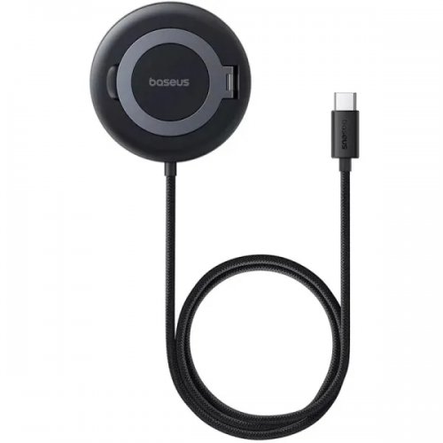 Беспроводное зарядное устройство Baseus Simple Mini4 Magnetic Wireless 15W (P10273300121-01) Black купить в Украине: Киев, Днепр, Харьков, Одесса  | Низкая цена, отзывы, характеристики от TELEMART фото