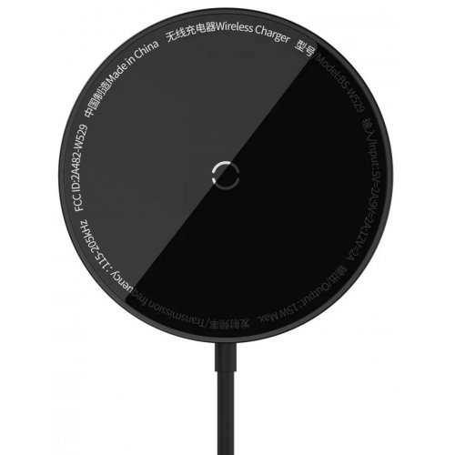 Беспроводное зарядное устройство Baseus Simple Mini3 Magnetic Wireless 15W (CCJJ040001) Black купить в Украине: Киев, Днепр, Харьков, Одесса  | Низкая цена, отзывы, характеристики от TELEMART фото