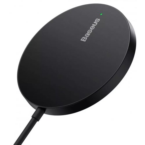 Беспроводное зарядное устройство Baseus Simple Mini3 Magnetic Wireless 15W (CCJJ040001) Black купить в Украине: Киев, Днепр, Харьков, Одесса  | Низкая цена, отзывы, характеристики от TELEMART фото