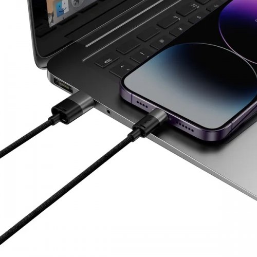 Кабель Baseus StarSpeed 3 in 1 USB to Lightning/USB Type-C/MicroUSB 1.2m (CAXS000001) Black купить в Украине: Киев, Днепр, Харьков, Одесса  | Низкая цена, отзывы, характеристики от TELEMART фото