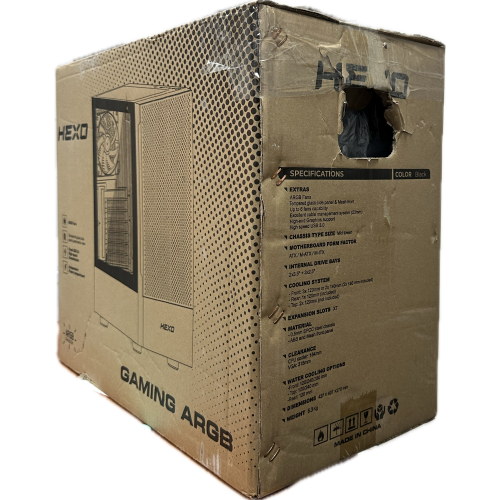Уцінка корпус HEXO Gaming ARGB без БЖ Black (Пошкоджено пакування, 885033) купити в Україні: Київ, Львів, Хмельницький, Тернопіль, Івано-Франківськ | Перевірка сумісності, низька ціна, відгуки, характеристики від TELEMART фото