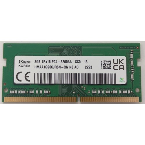 Озп Hynix SODIMM DDR4 8GB 3200Mhz (HMA81GS6CJR8N-XN) (Відновлено продавцем, 885060) купити в Україні: Київ, Львів, Хмельницький, Тернопіль, Івано-Франківськ | Перевірка сумісності, низька ціна, відгуки, характеристики від TELEMART фото