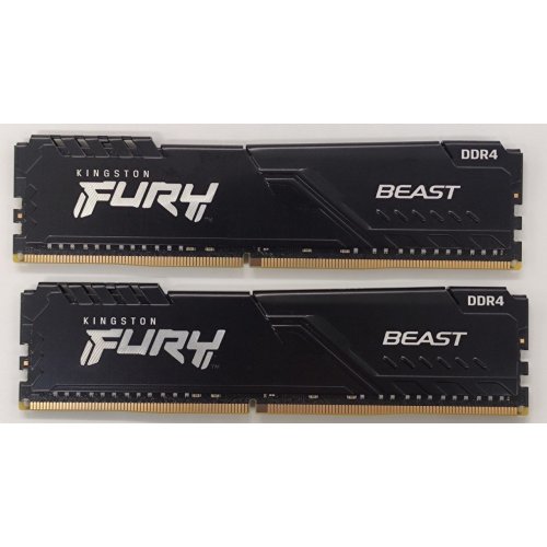 Озп Kingston DDR4 32GB (2x16GB) 3200Mhz FURY Beast Black (KF432C16BB1K2/32) (Відновлено продавцем, 885065) купити в Україні: Київ, Львів, Хмельницький, Тернопіль, Івано-Франківськ | Перевірка сумісності, низька ціна, відгуки, характеристики від TELEMART фото