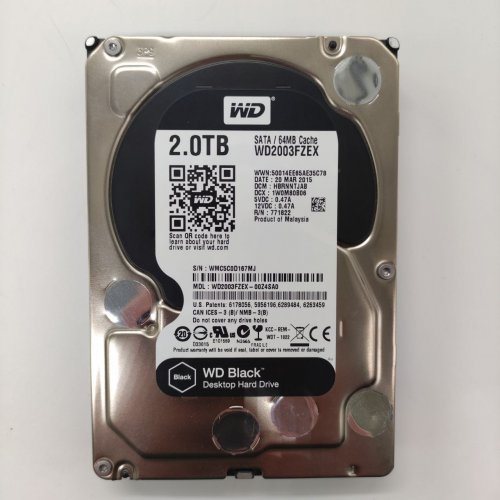 Жорсткий диск Western Digital Black 2TB 64MB 3.5" (WD2003FZEX) (Відновлено продавцем, 885217) купити в Україні: Київ, Львів, Хмельницький, Тернопіль, Івано-Франківськ | Перевірка сумісності, низька ціна, відгуки, характеристики від TELEMART фото