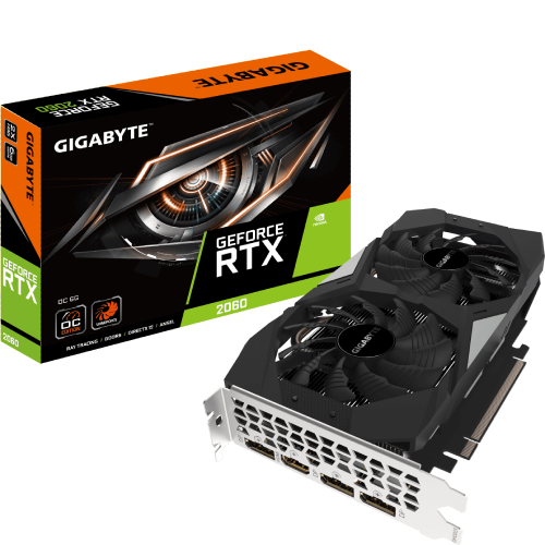 Відеокарта Gigabyte GeForce RTX 2060 OC 6144MB (GV-N2060OC-6GD 2.0) (Відновлено продавцем, 885230) купити в Україні: Київ, Львів, Хмельницький, Тернопіль, Івано-Франківськ | Перевірка сумісності, низька ціна, відгуки, характеристики від TELEMART фото