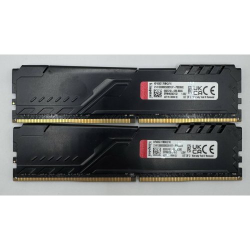 Озу Kingston DDR4 16GB (2x8GB) 3600Mhz FURY Beast Black (KF436C17BBK2/16) (Восстановлено продавцом, 885361) купить в Украине: Киев, Днепр, Харьков, Одесса  | Проверка совместимости, низкая цена, отзывы, характеристики от TELEMART фото