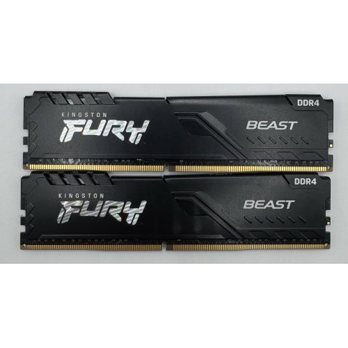 Озу Kingston DDR4 16GB (2x8GB) 3200Mhz FURY Beast Black (KF432C16BBK2/16) (Восстановлено продавцом, 885364) купить в Украине: Киев, Днепр, Харьков, Одесса  | Проверка совместимости, низкая цена, отзывы, характеристики от TELEMART фото