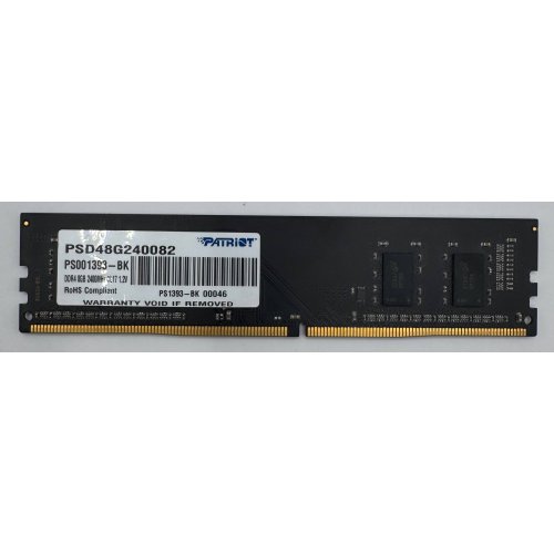 Озп Patriot DDR4 8GB 2400Mhz (PSD48G240082) (Відновлено продавцем, 885368) купити в Україні: Київ, Львів, Хмельницький, Тернопіль, Івано-Франківськ | Перевірка сумісності, низька ціна, відгуки, характеристики від TELEMART фото