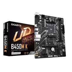 Материнская плата Gigabyte B450M K (sAM4, AMD B450) (Восстановлено продавцом, 885380)